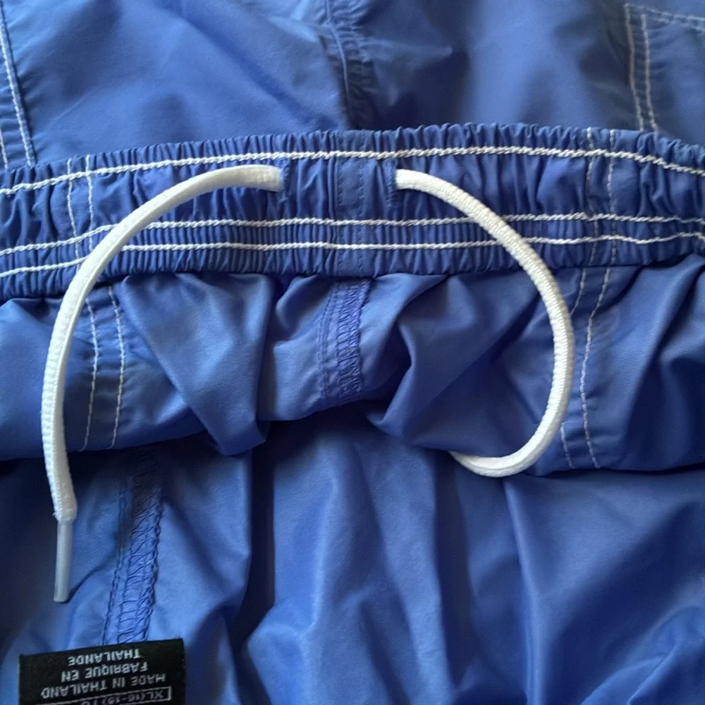 Vintage Nike Windbreaker Blue Athletic Straight Wide Leg Pants High Rise Y2K